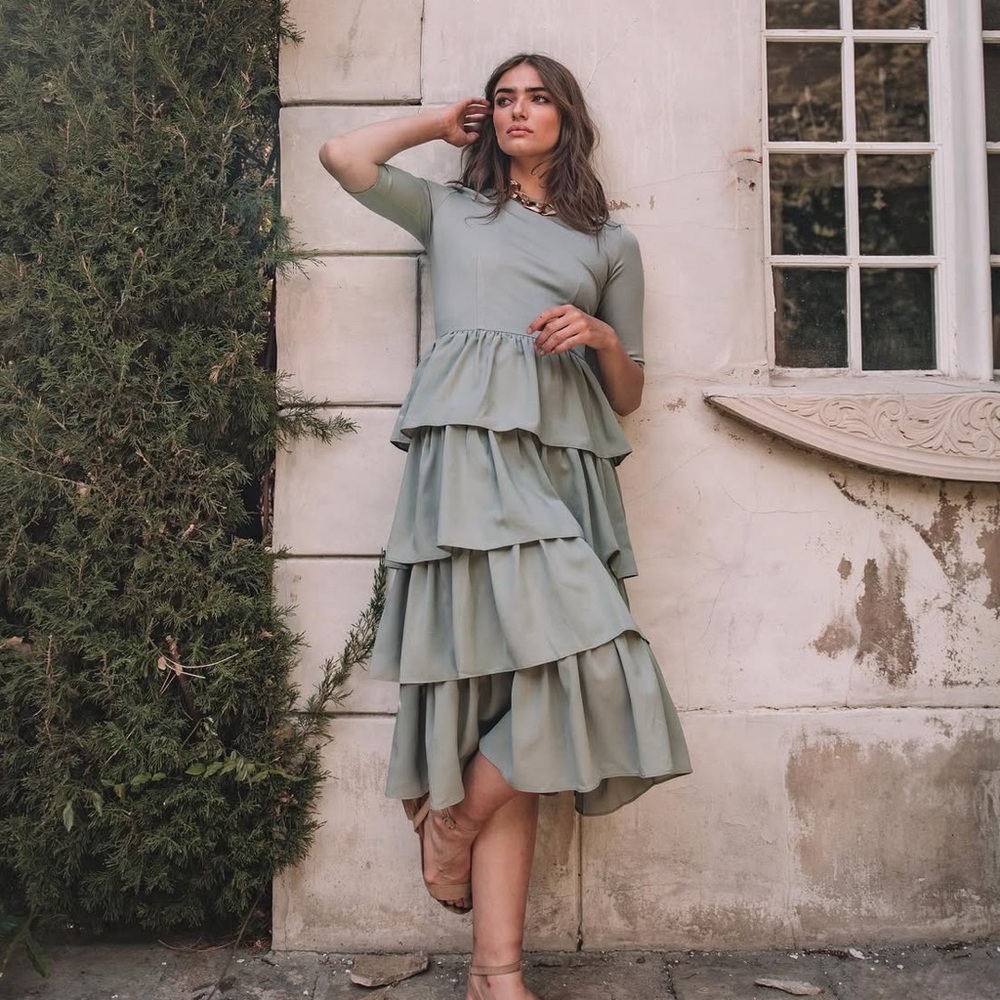 Jessa Kae Sage Eiffel Tower Dress
